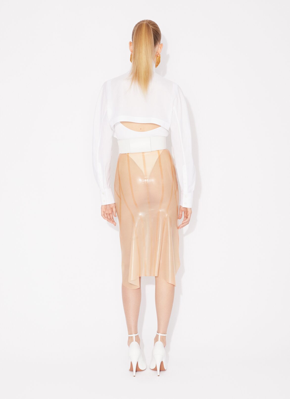 LATEX PENCIL SKIRT ALAÏA  LATEX PENCIL SKIRT